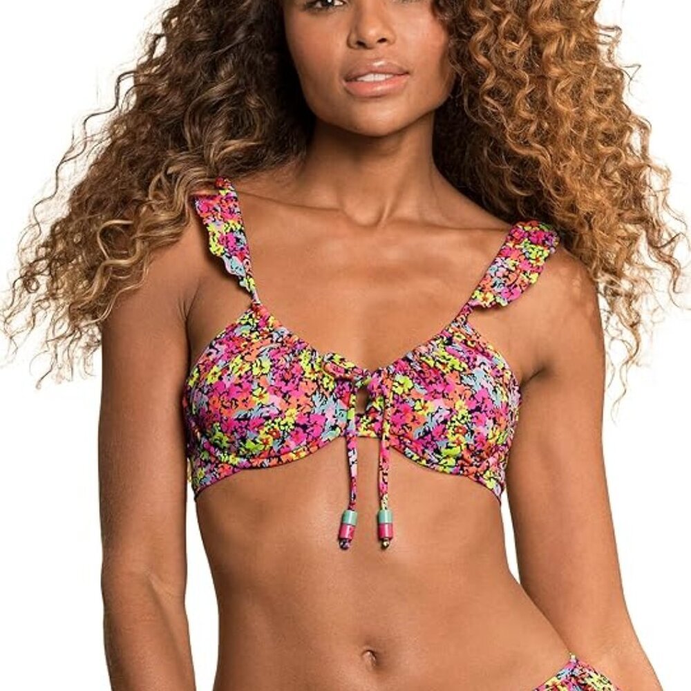 NWT Maaji Women' Jodie Unmolded Underwire Ruffle Top Small S